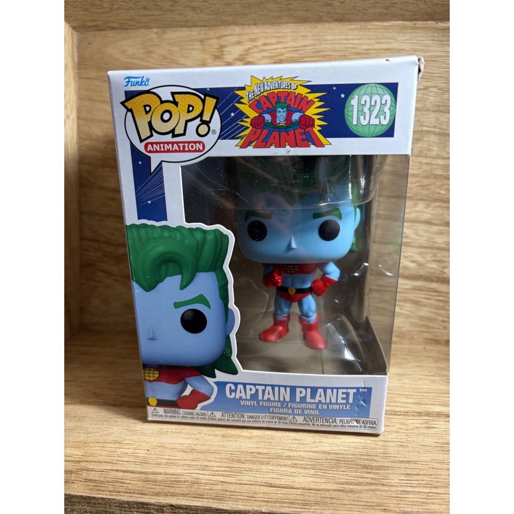 Funko Pop Animation Captain Planet 1323 Vinyl Figure New Adventures 90s Cartoon
